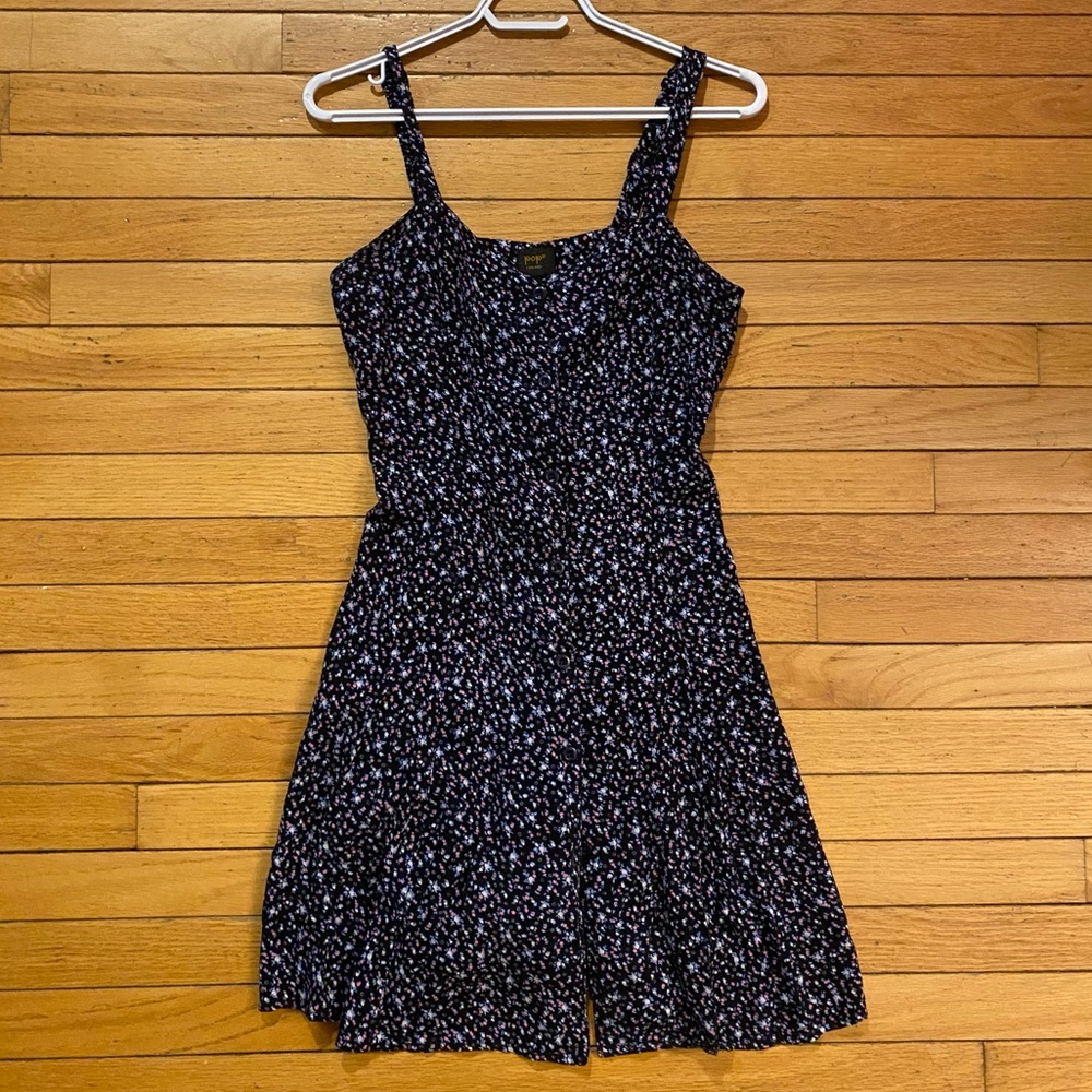 FLORAL Spring Button-Down Dress w/ Cinch Back - Size 2